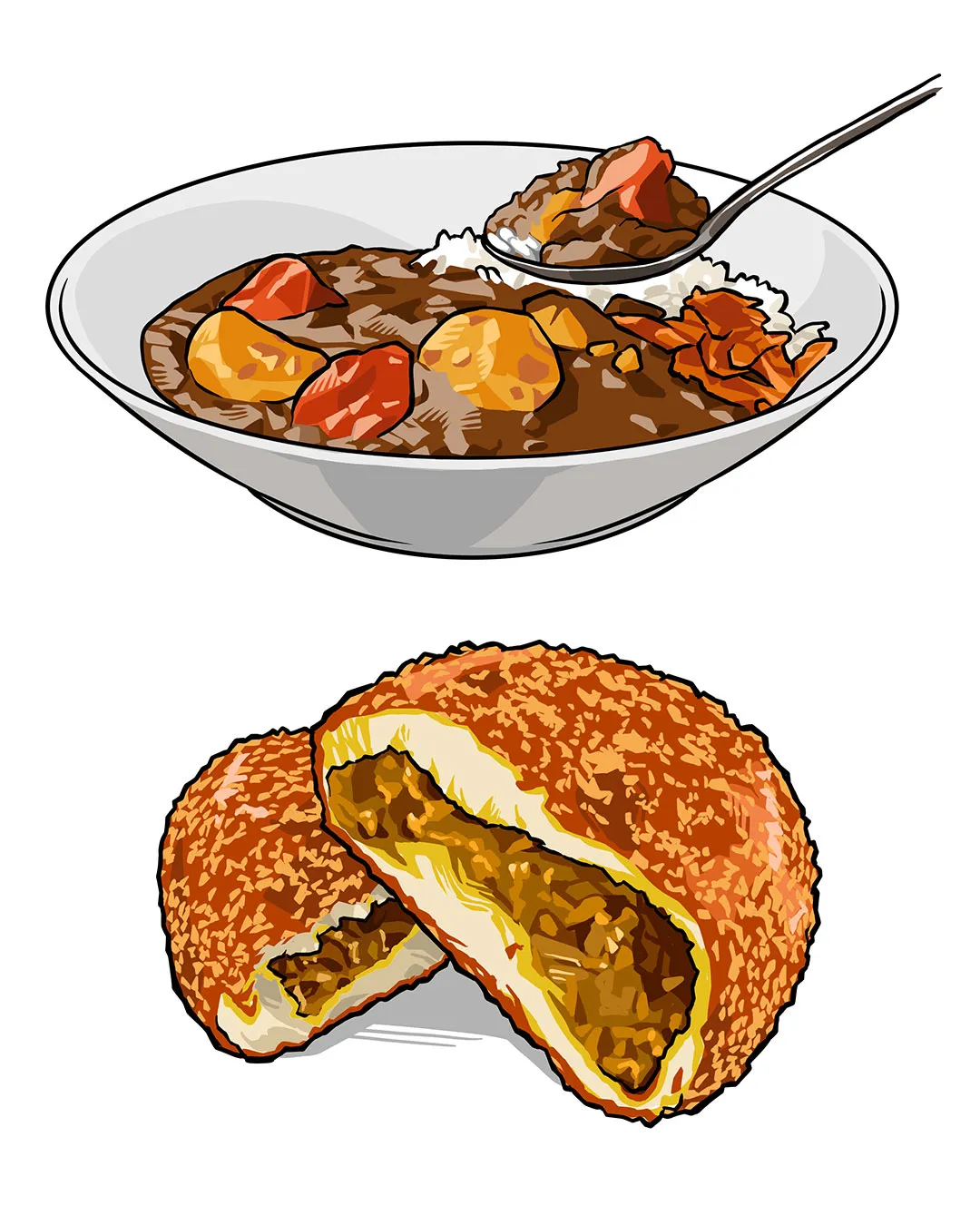 カレーとカレーパン